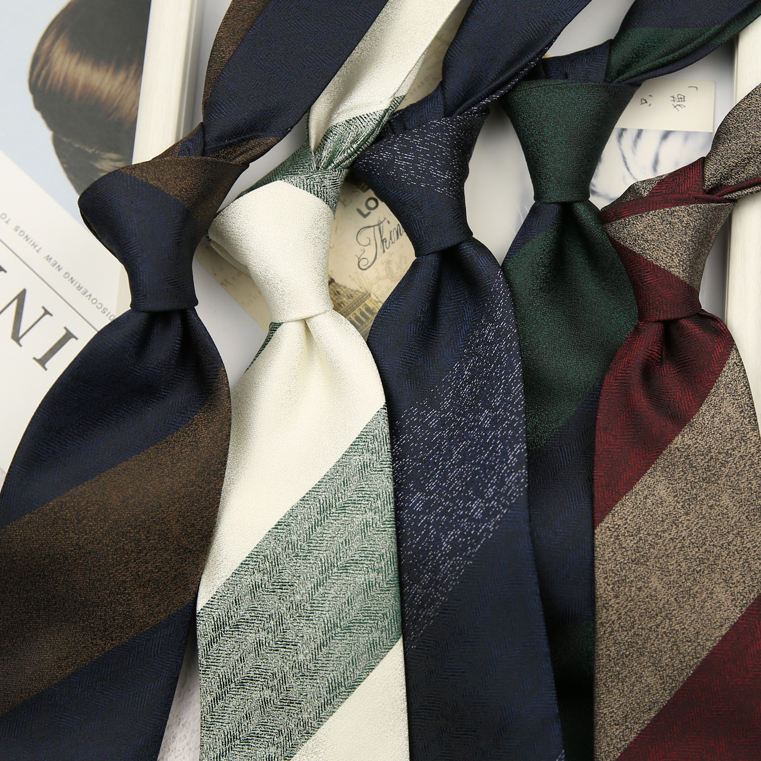 Women'S Formal Wear Tuxedo - Fashion 8cm Navy Striped Neckties For