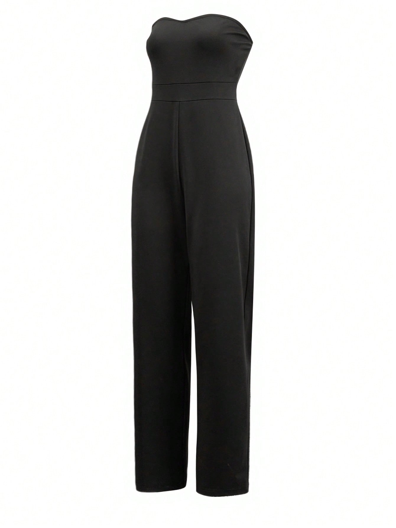 Women Black Strapless Jumpsuit - Women'S Formal Wear Jumpsuit ulasan dan harga