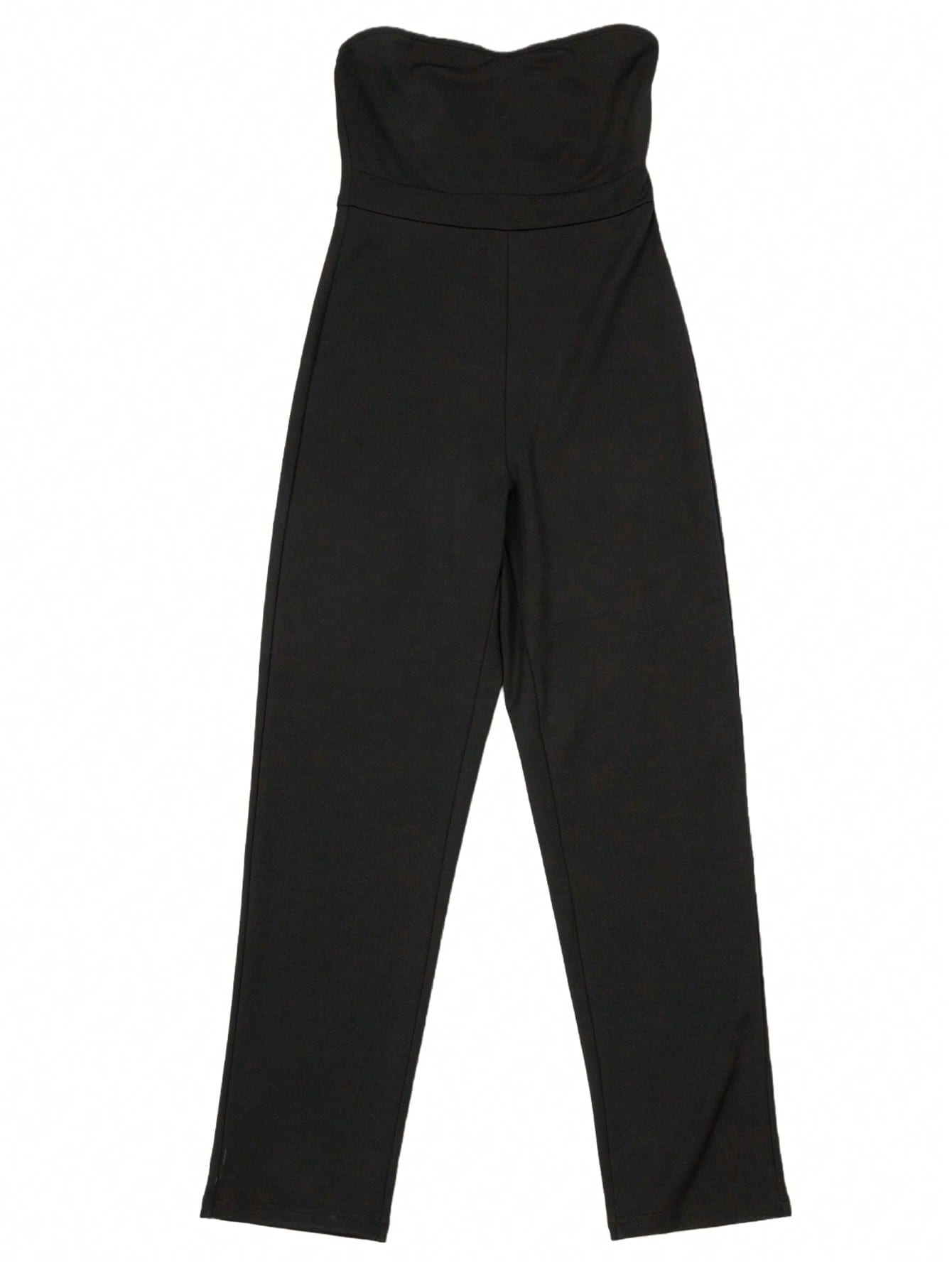 Women Black Strapless Jumpsuit - Women'S Formal Wear Jumpsuit ulasan dan harga