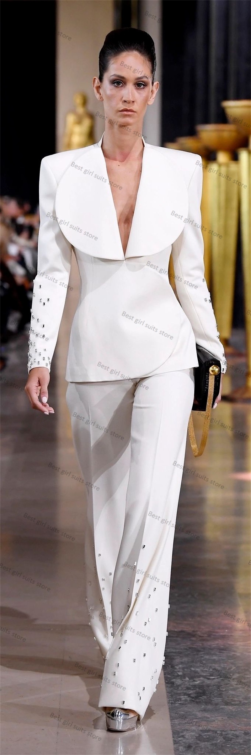Elegant White Women Suit Set 2 - Women'S Formal Wear Tuxedo ulasan dan harga