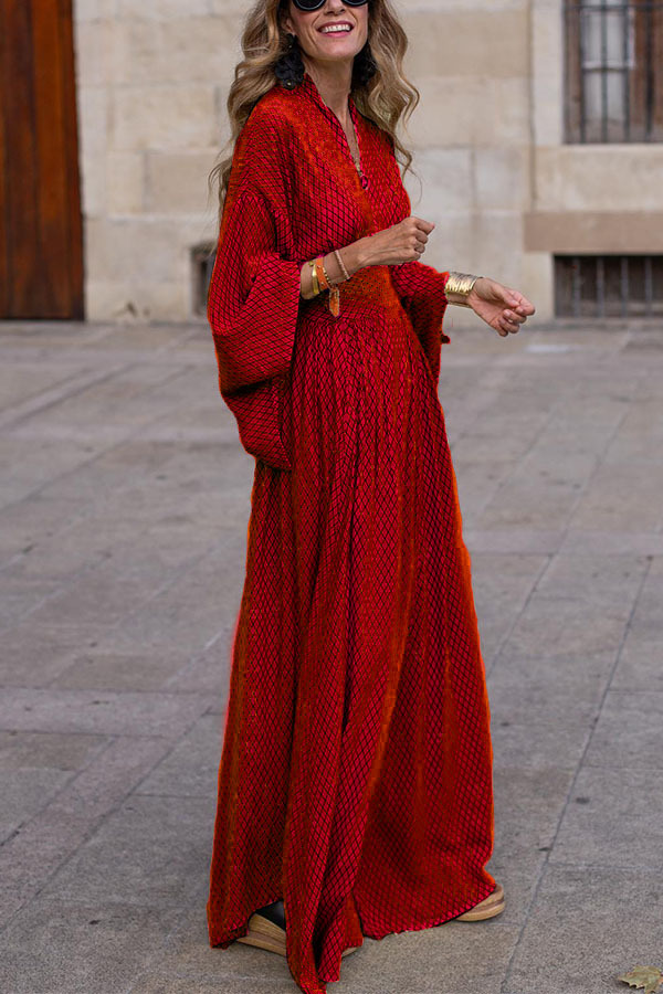 Vintage Boho Women's Casual Dr - Wrap Dress Work ulasan dan harga