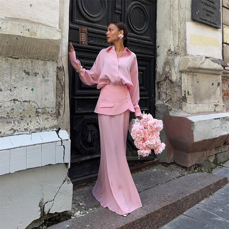 Autumn Pink Black Women Suit S - Women Formal Wear Black ulasan dan harga