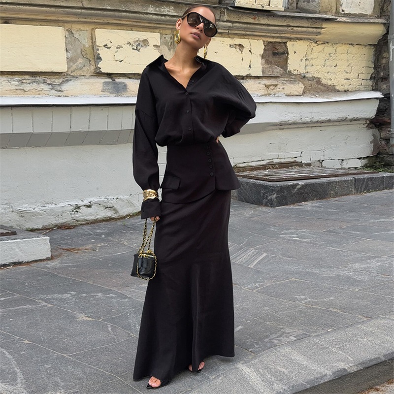 Autumn Pink Black Women Suit S - Women Formal Wear Black ulasan dan harga