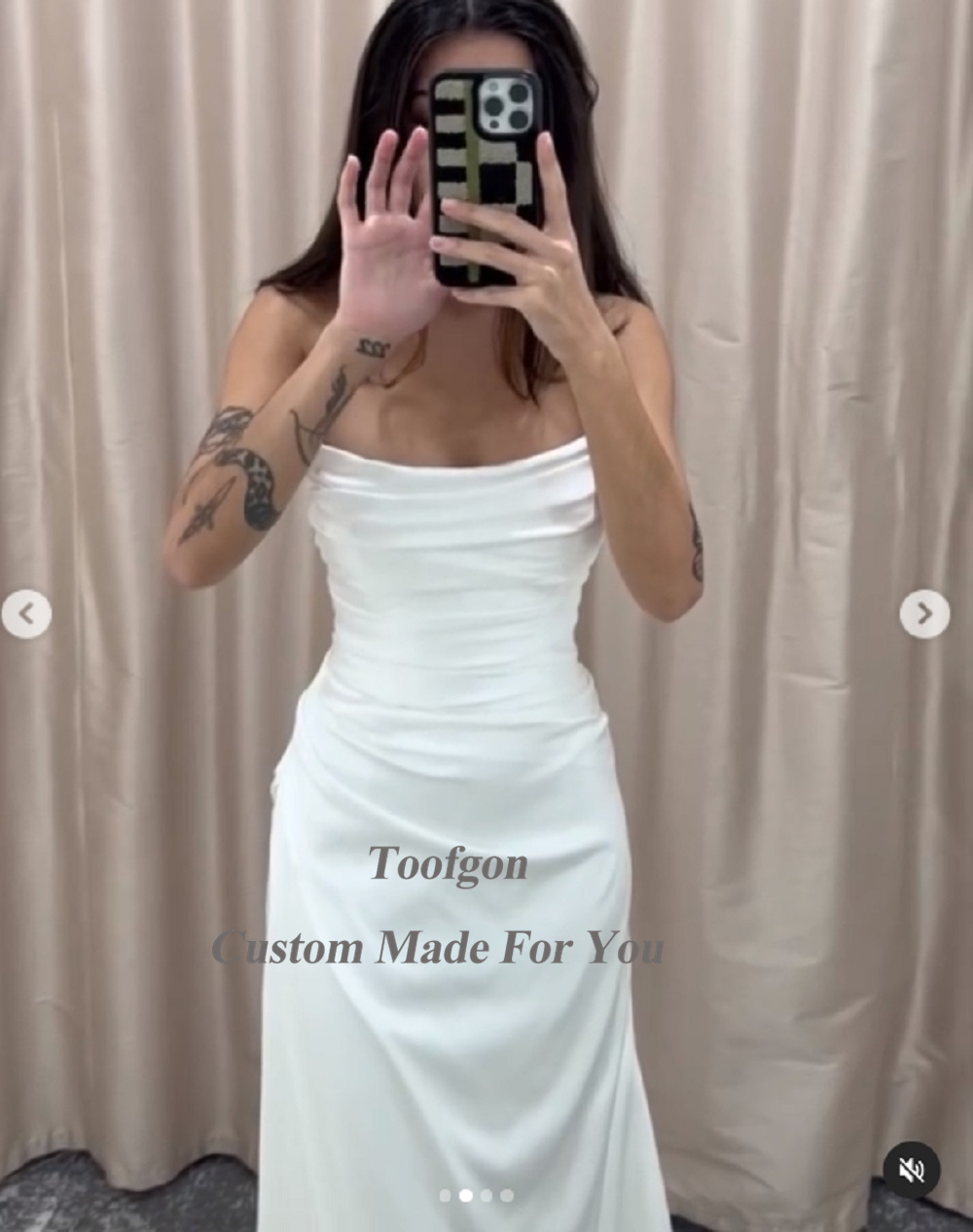 Customized Mermaid Soft Satin  - Vintage Women'S Formal Wear ulasan dan harga