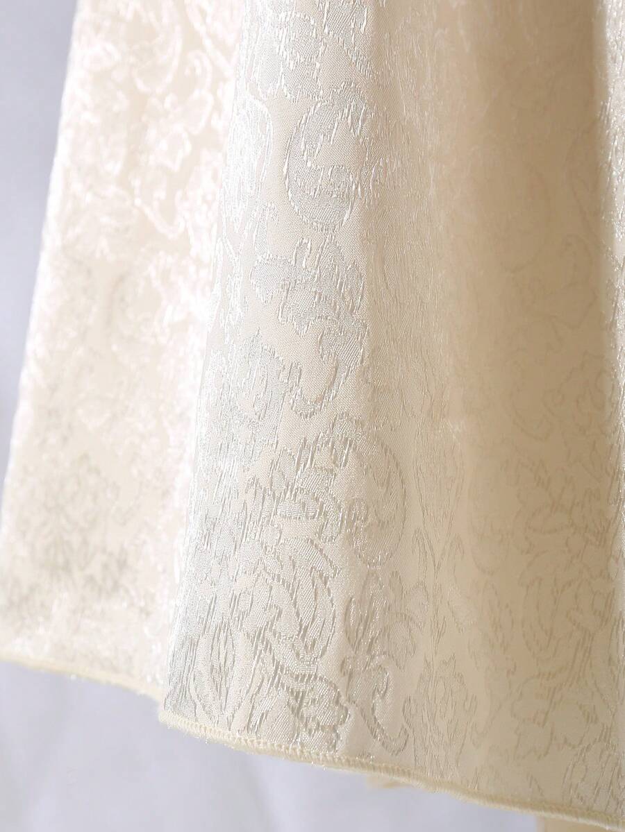 Elegant Jacquard Sleeveless Zi - Vintage Women'S Formal Wear ulasan dan harga