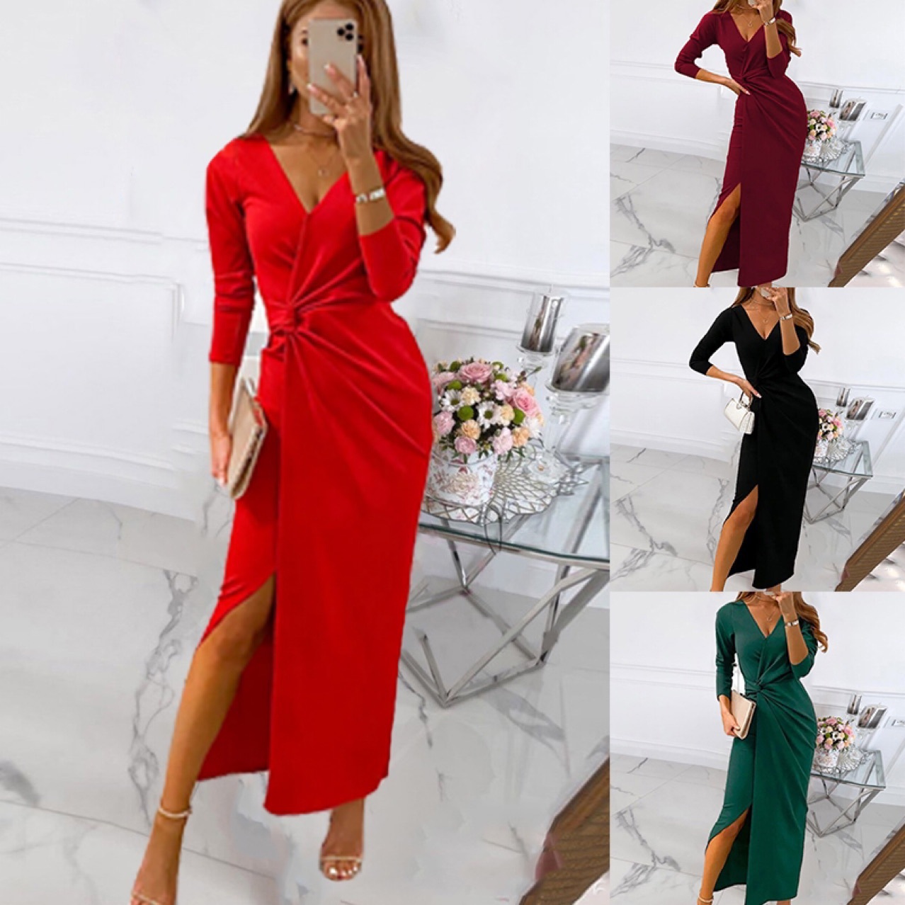 2026 Spring Summer Women Dress - Wrap Dress Work ulasan dan harga