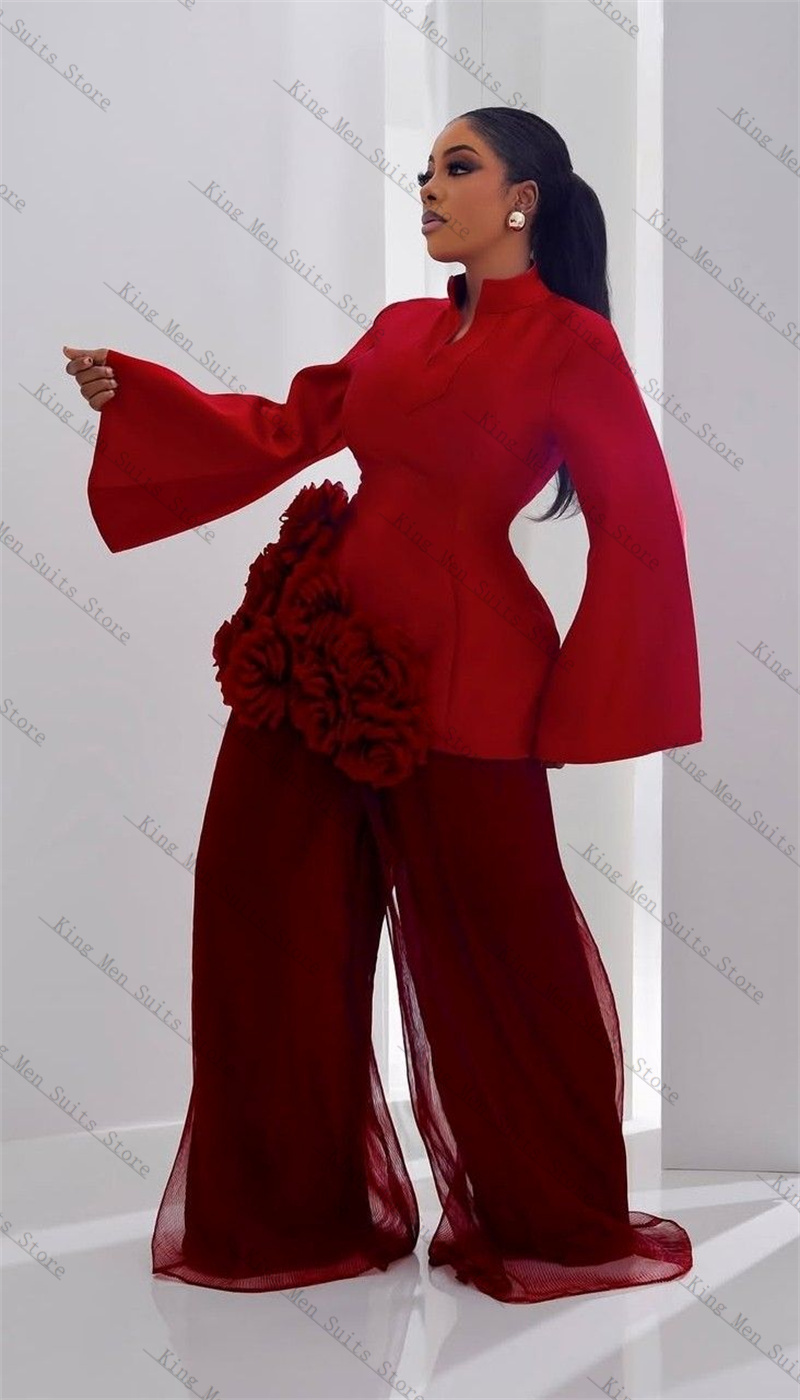 Burgundy Women Suit Set 2 Pcs  - Women'S Formal Wear Tuxedo ulasan dan harga