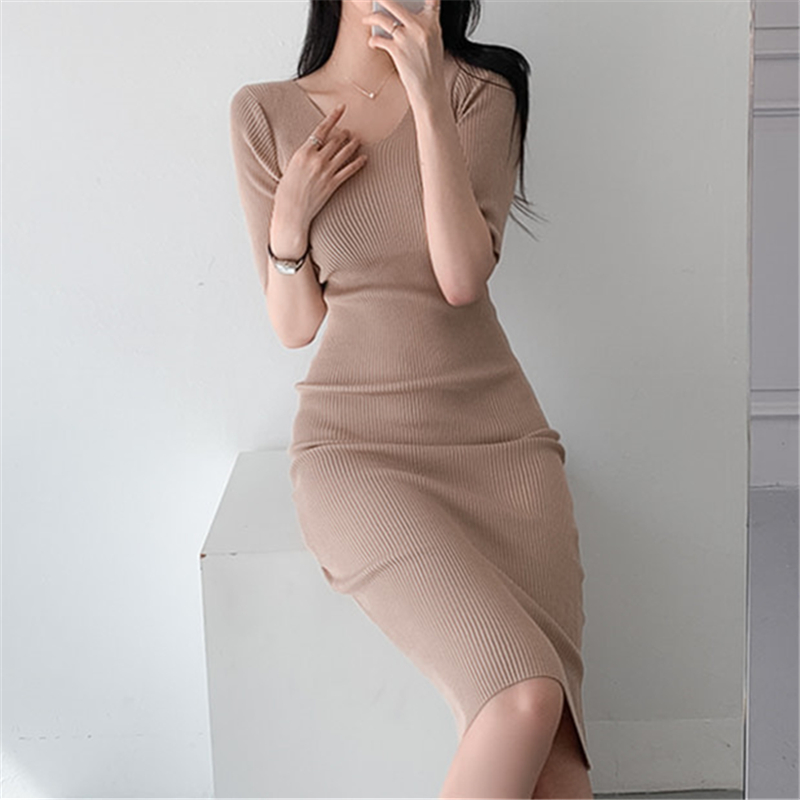 REALEFT Summer Women's Bodycon - Wrap Dress Work ulasan dan harga