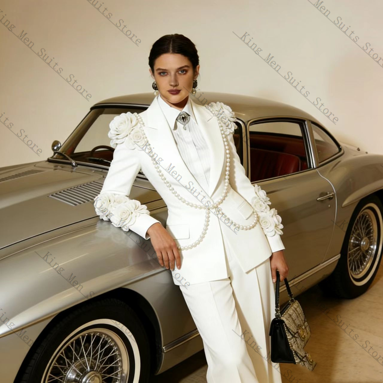 Luxury White Women Suit Set 2  - Women'S Formal Wear Tuxedo ulasan dan harga