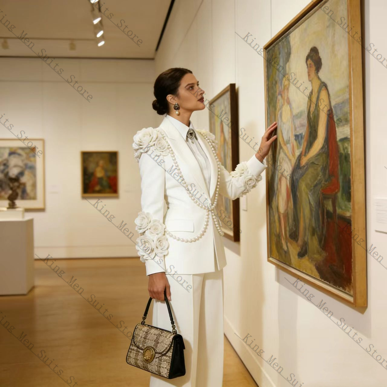 Luxury White Women Suit Set 2  - Women'S Formal Wear Tuxedo ulasan dan harga