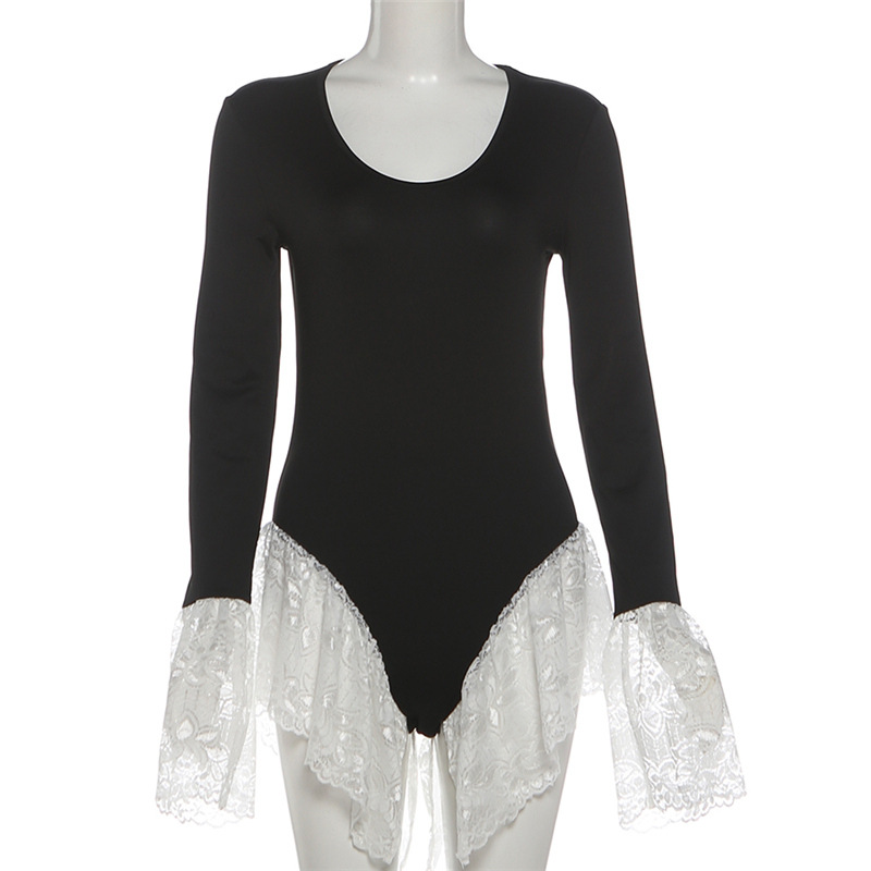 Black White Lace Women Jumpsui - Women'S Formal Wear Jumpsuit ulasan dan harga