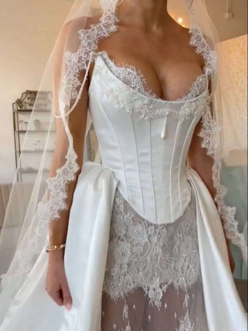 Fashionable Lace Corset Weddin - Vintage Women'S Formal Wear ulasan dan harga
