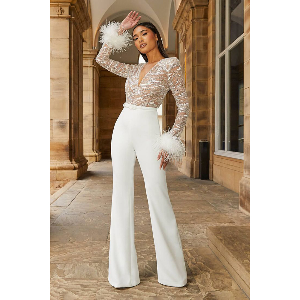 Chic Evening Dress Jumpsuits f - Women'S Formal Wear Jumpsuit ulasan dan harga