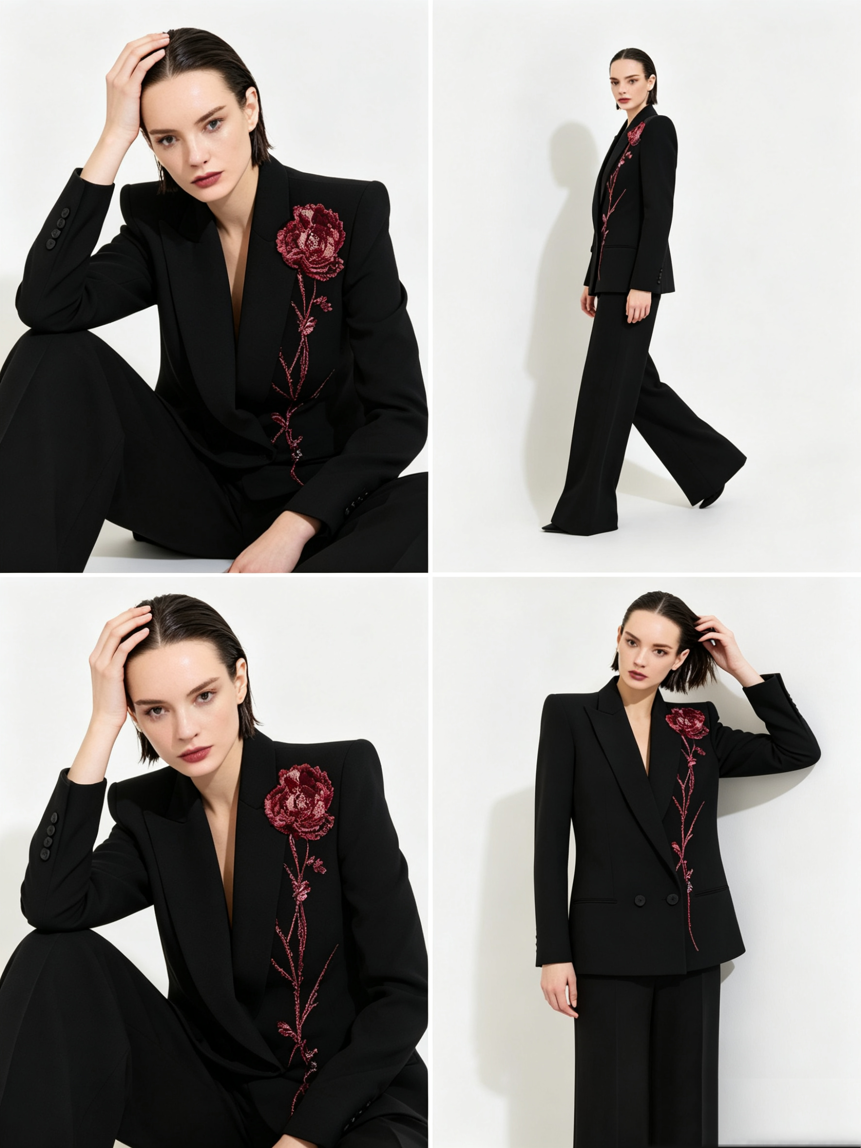 Black Women Suits Set 2 Piece  - Women Formal Wear Black ulasan dan harga