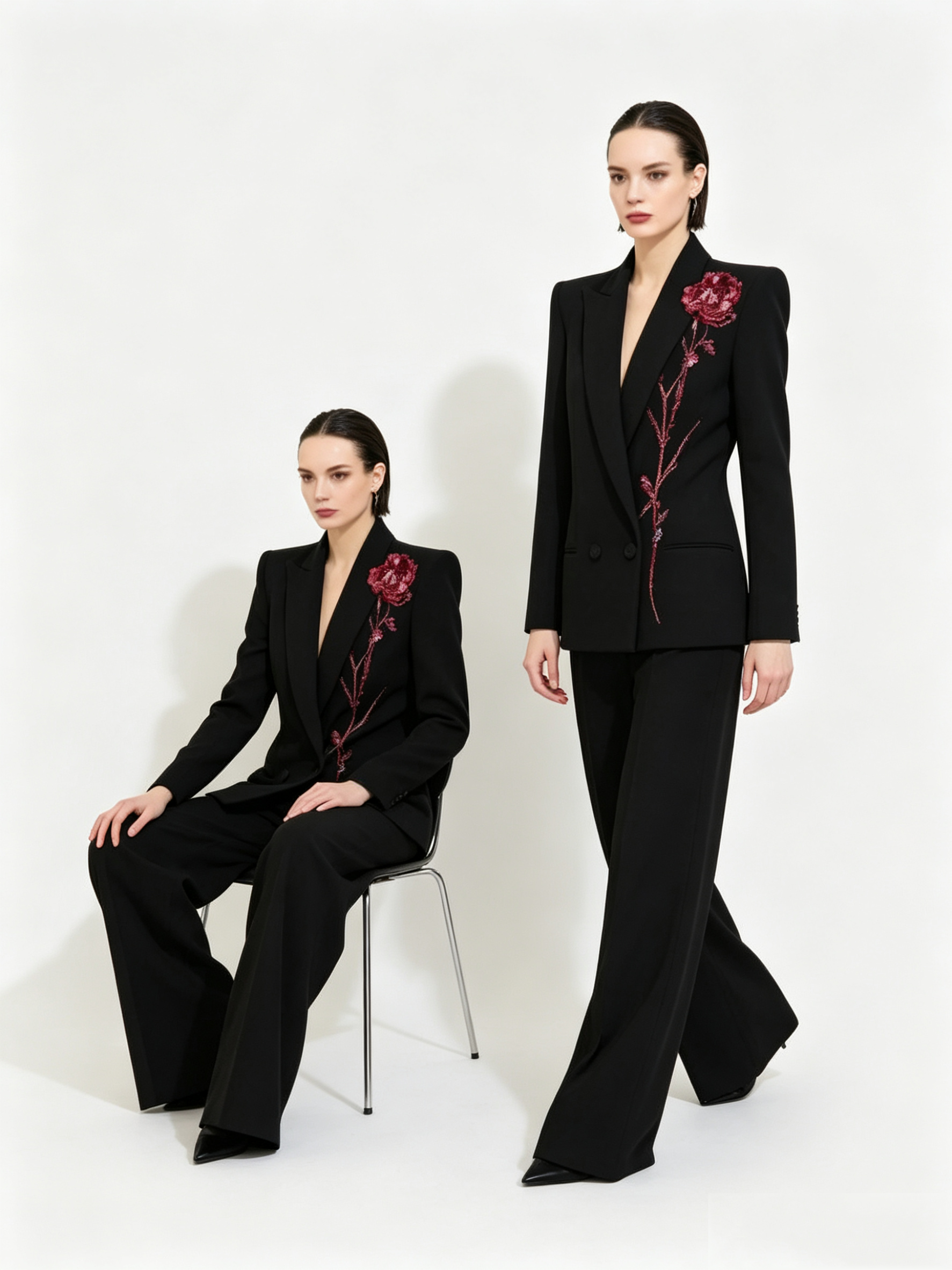 Black Women Suits Set 2 Piece  - Women Formal Wear Black ulasan dan harga