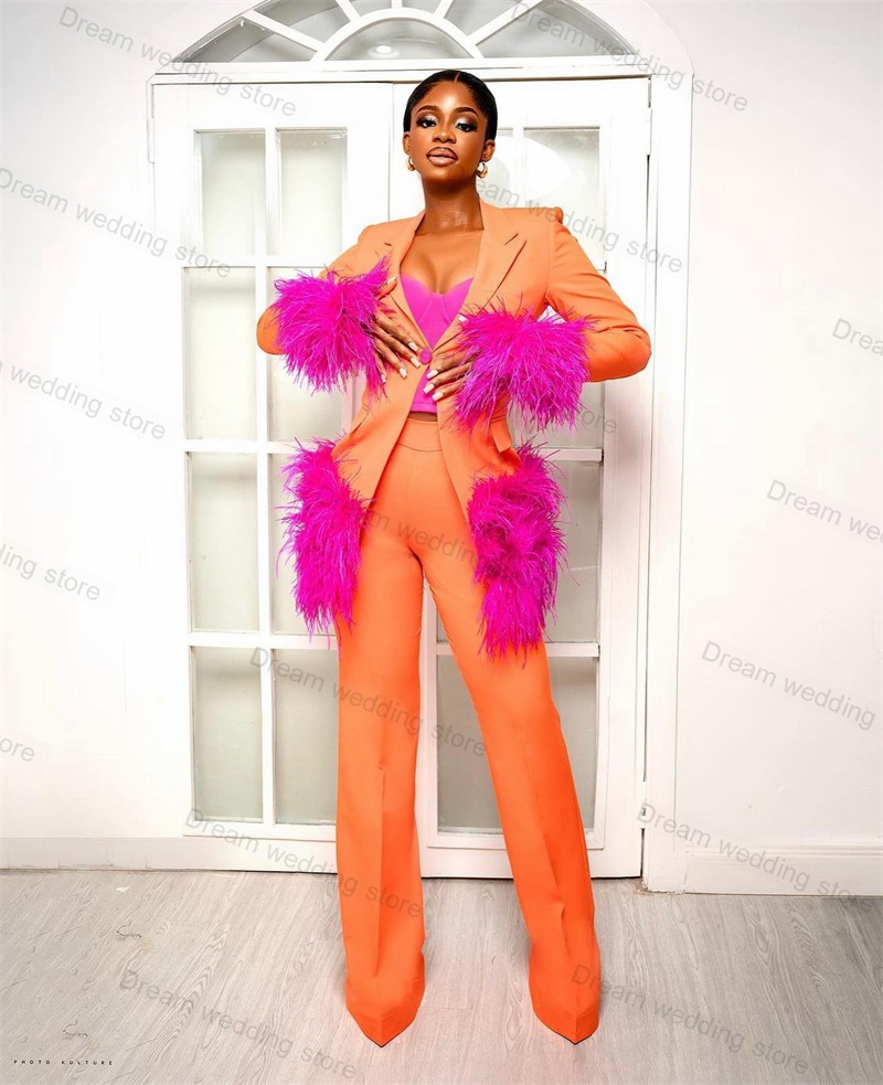 Ostrich Feather Orange Women S - Women'S Formal Wear Tuxedo ulasan dan harga