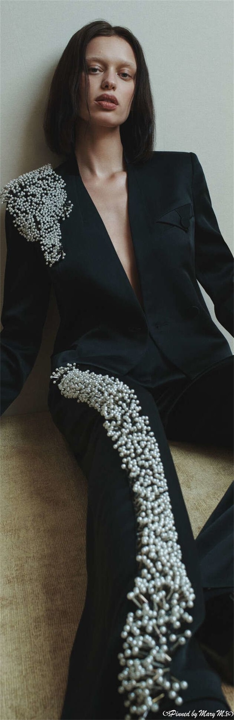 Pearls Women Suit Set 2 Piece  - Women Formal Wear Black ulasan dan harga
