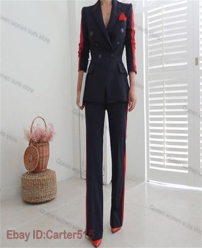 Red Black Autumn Women Suit Se - Women Formal Wear Black ulasan dan harga