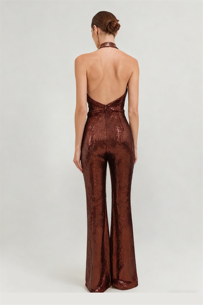 Glitter Sequins Women Jumpsuit - Women'S Formal Wear Jumpsuit ulasan dan harga