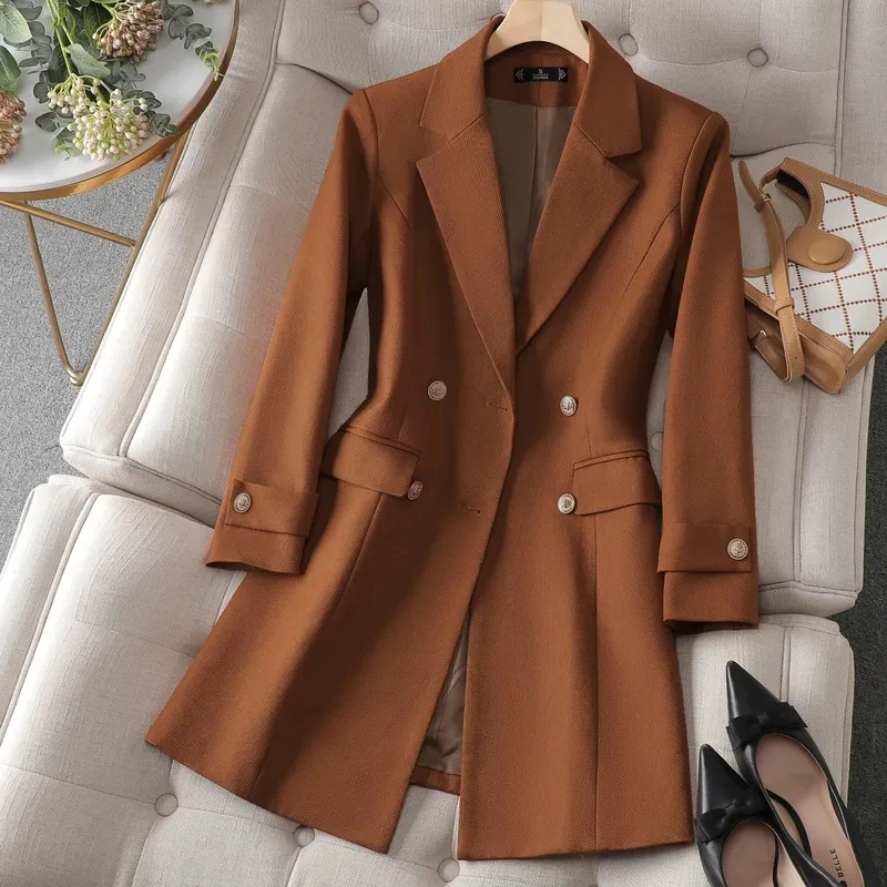 Autumn Winter Jacket Women Lon - Women Formal Wear Black ulasan dan harga