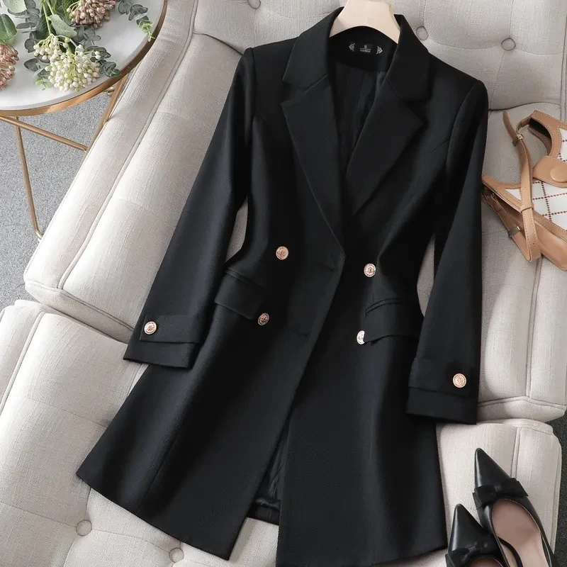 Autumn Winter Jacket Women Lon - Women Formal Wear Black ulasan dan harga