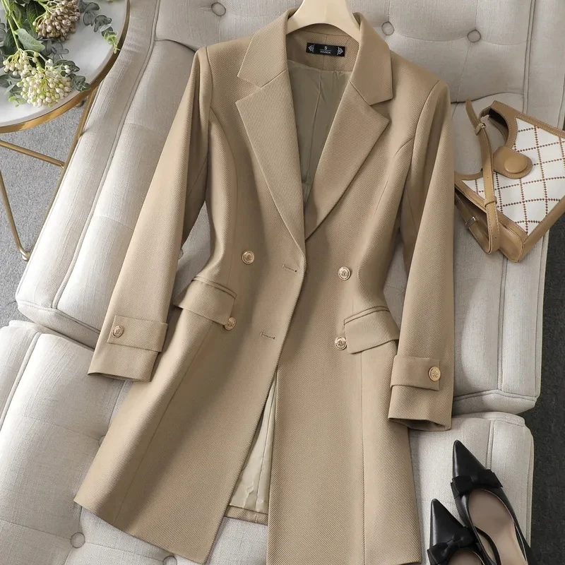 Autumn Winter Jacket Women Lon - Women Formal Wear Black ulasan dan harga