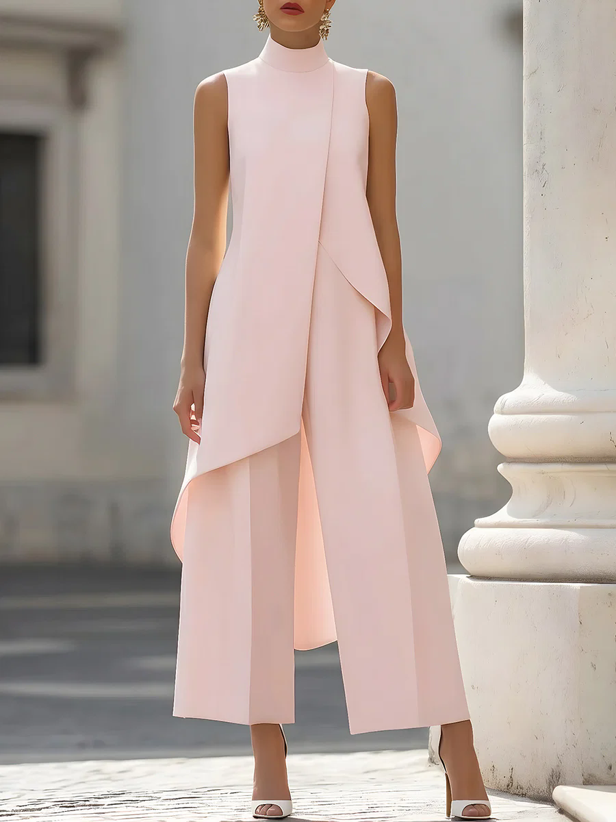 Sleeveless High Neck Jumpsuit  - Women'S Formal Wear Jumpsuit ulasan dan harga