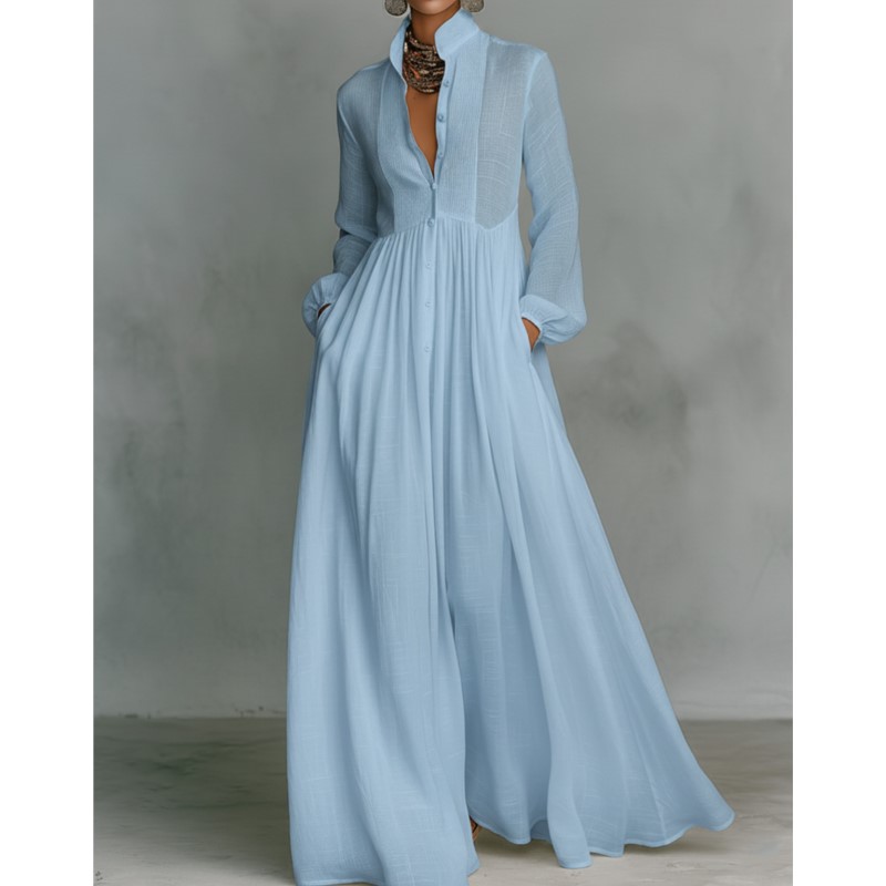 Elegant Pleated Long Dress 202 - Wrap Dress Work ulasan dan harga