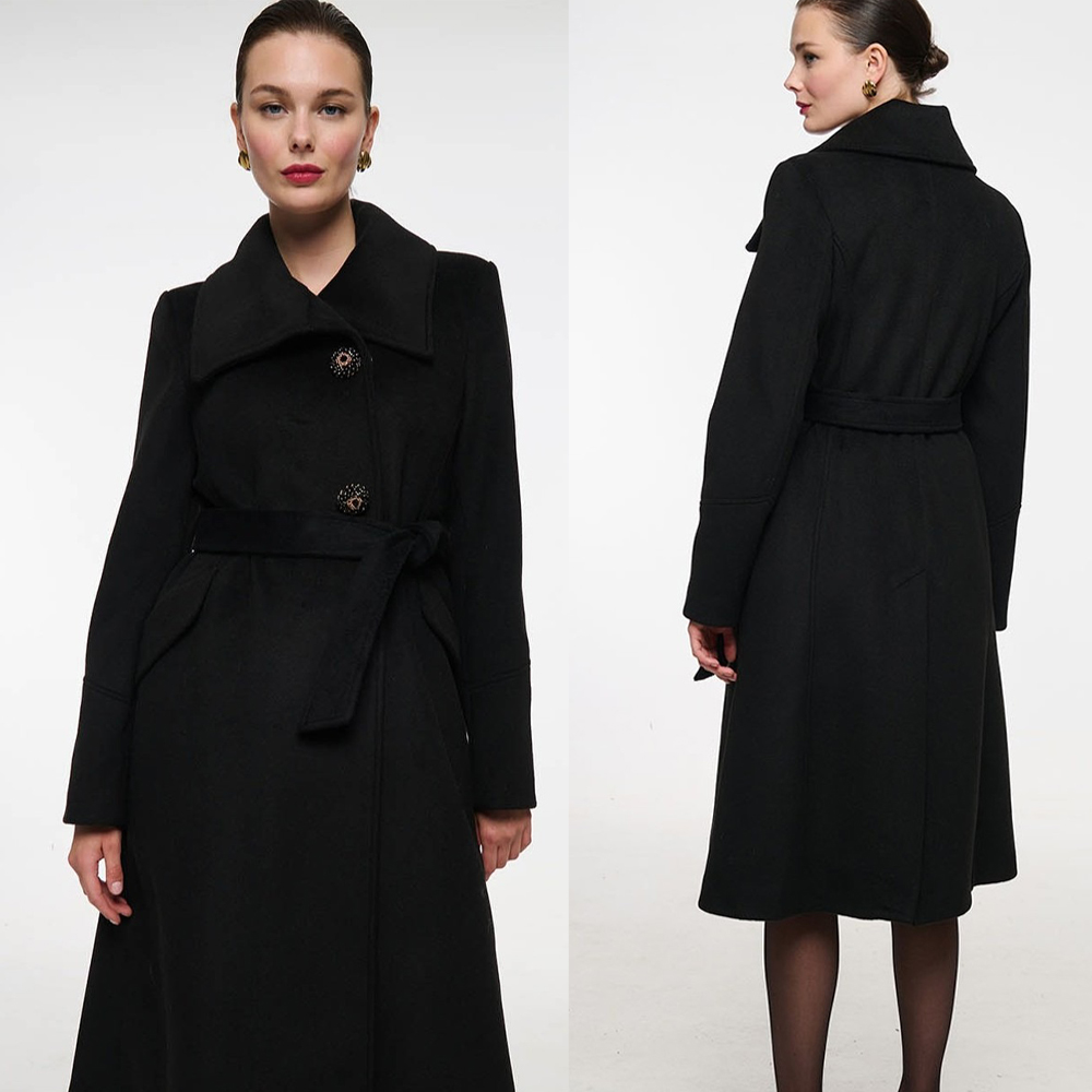 Vintage Black Stand Collar Wom - Vintage Women'S Formal Wear ulasan dan harga