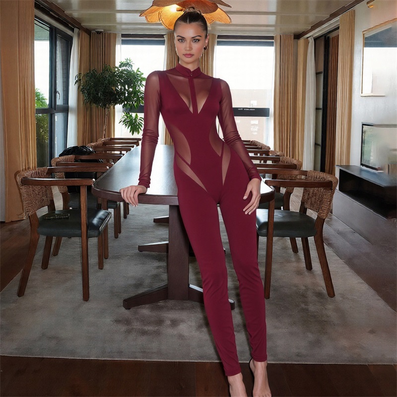 Sexy Black Women Jumpsuit See  - Women'S Formal Wear Jumpsuit ulasan dan harga