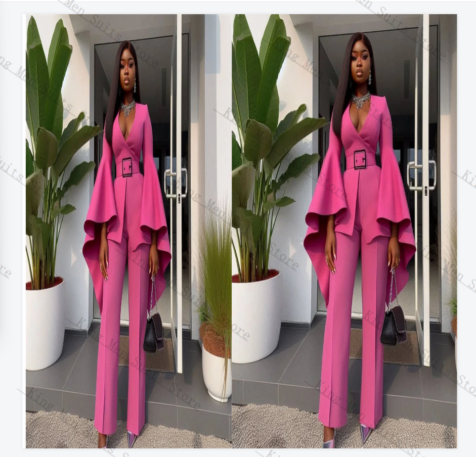 Pink Women Suits Set 2 Piece B - Women'S Formal Wear Tuxedo ulasan dan harga
