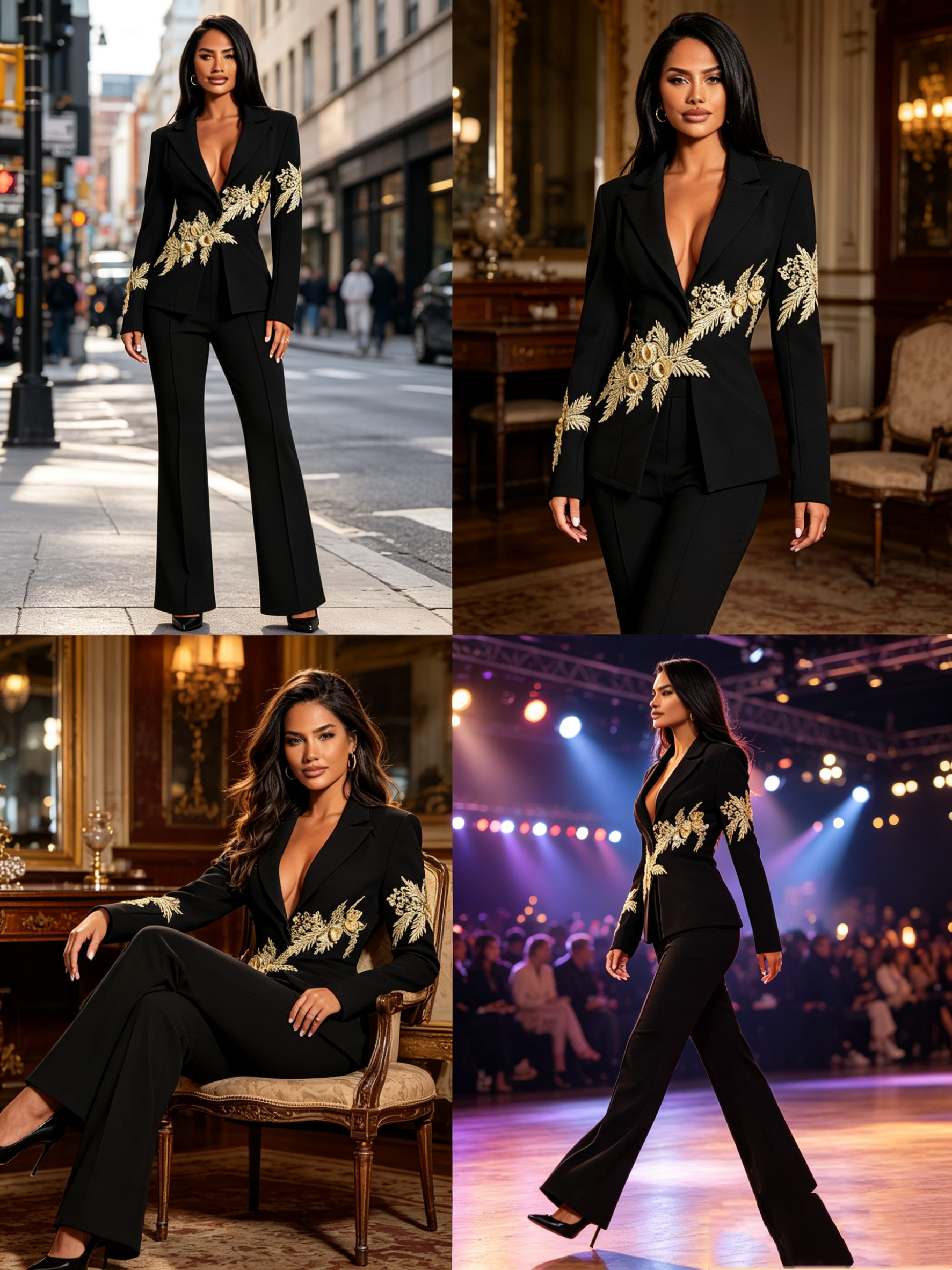 Black Women Suits Set 2 Piece  - Women Formal Wear Black ulasan dan harga
